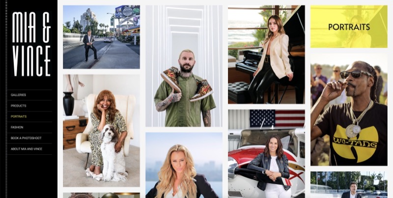 Website of Mia & Vince Photography